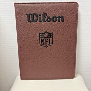 Wilson NFL football Texture Leather Notepad Holder Folder With Paper